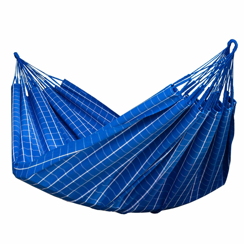 Hamac carreaux bleu 2 places | Kaïvo