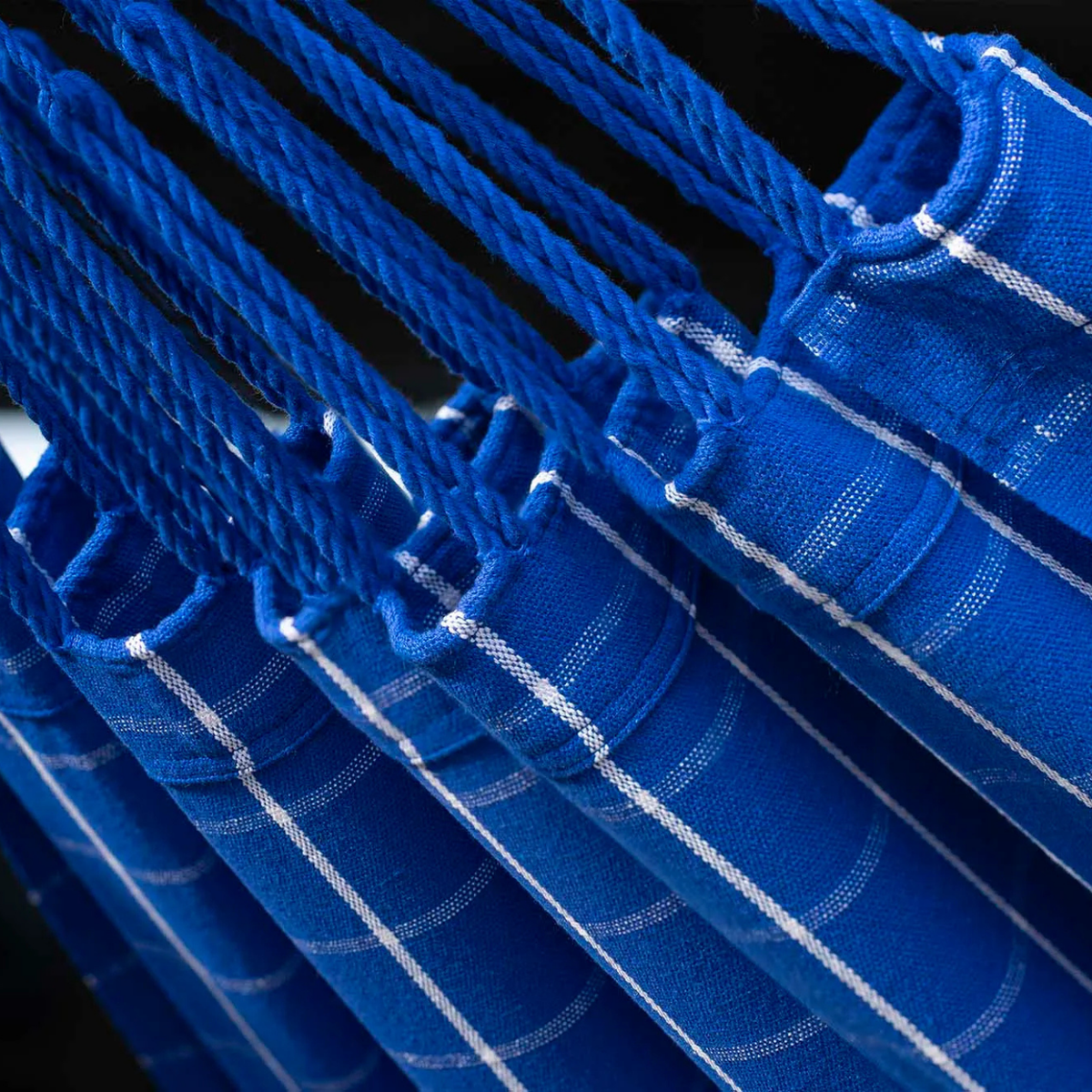 Hamac carreaux bleu 2 places | Kaïvo