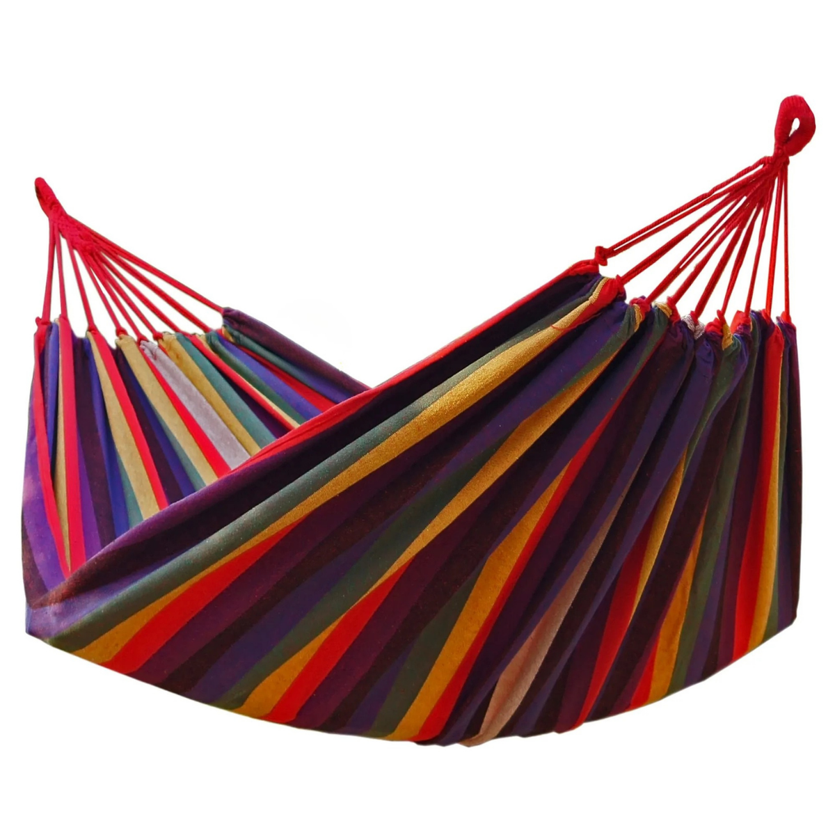 Hamac coton rayé bleu 2 places | Célïo