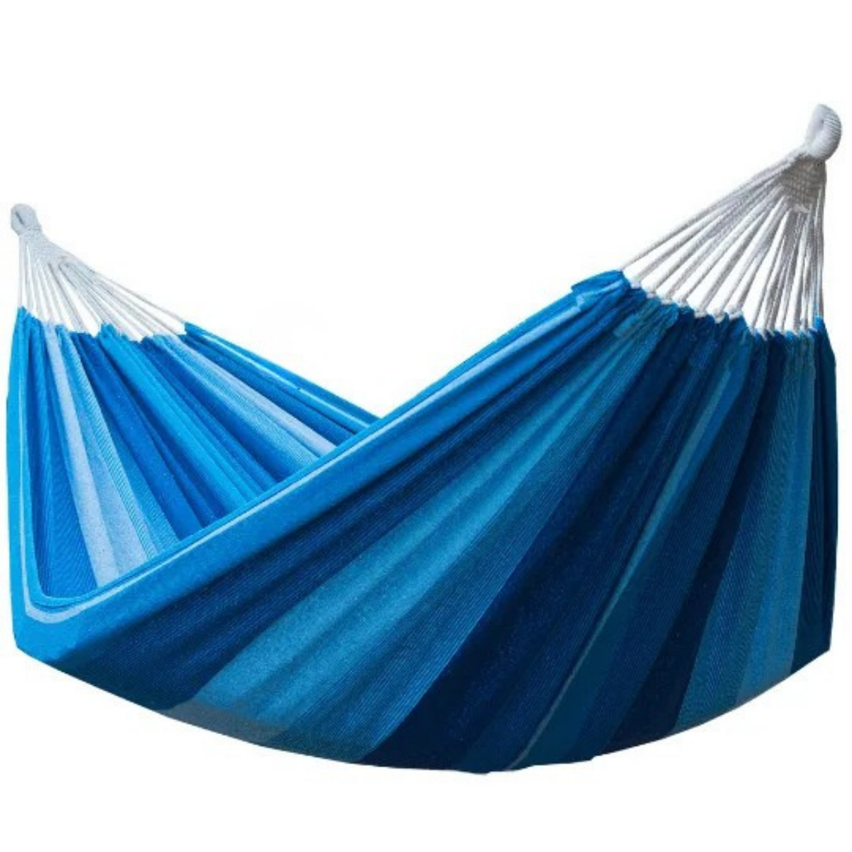 Hamac coton rayé bleu 2 places | Célïo